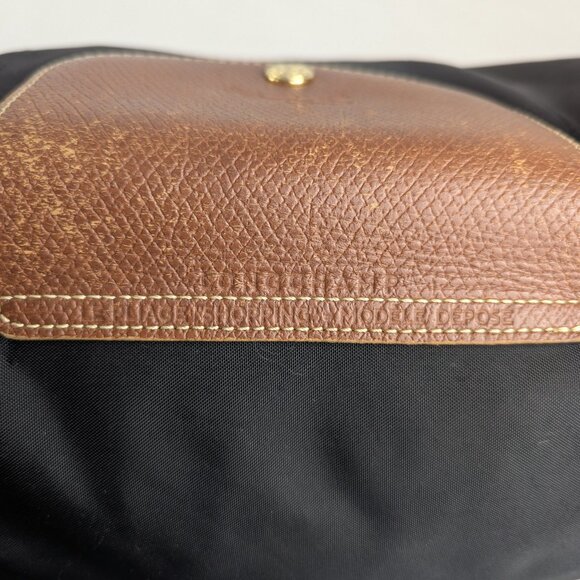 Longchamp Paris Le Pliage Tote – Preowned Nylon Black Bag, Fast Ship! - Picture 6 of 16